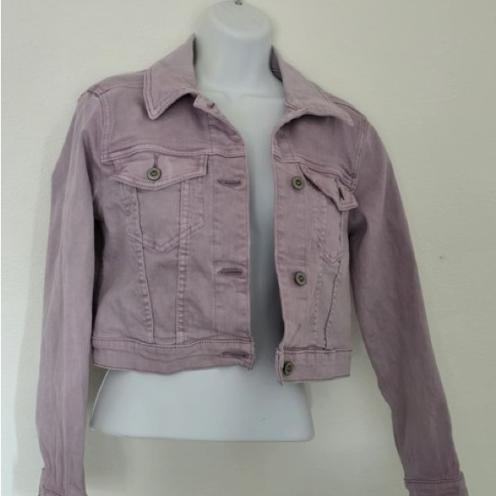Hollister Women's Large Lavender Denim Jacket